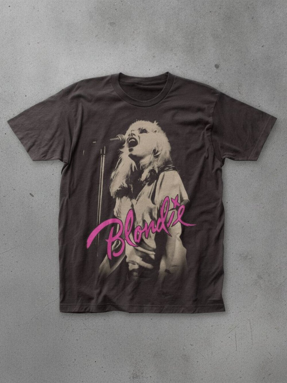 Blondie Debbie Harry Graphic T-Shirt Black Vintage Rock Band Music Tee